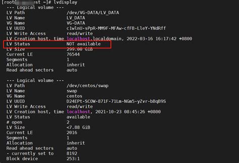 lv status not available cluster|lvm subsystem not detected.